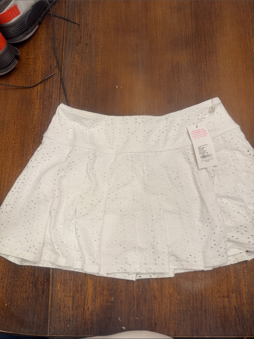 Lilly Pulitzer White Eyelet Circle Skater Skirt